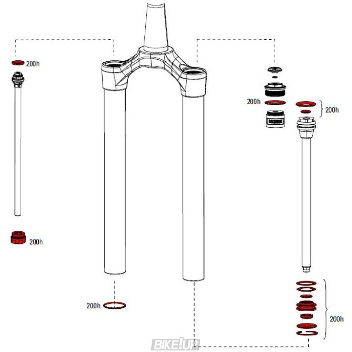 Сервісний набір RockShox 200 HOUR/1 YEAR LYRIK/PIKE 29+ DUAL POSITION AIR (2016-2017)