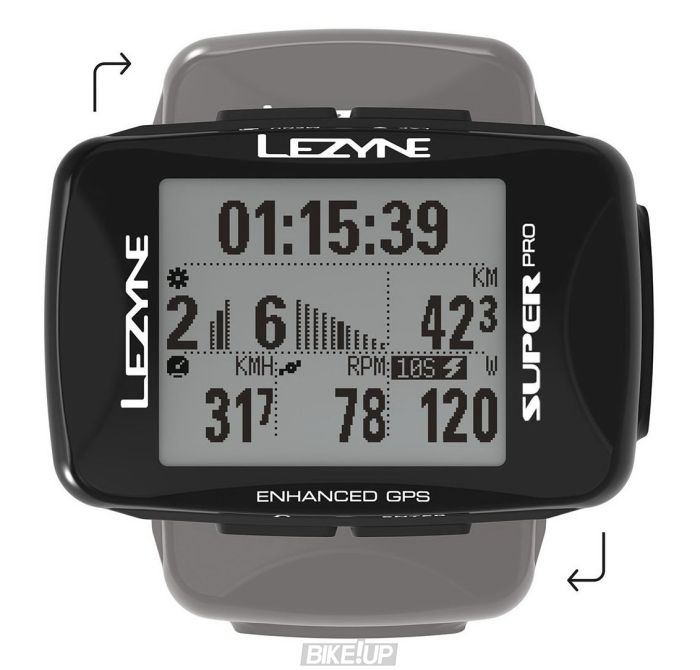 GPS компьютер Lezyne SUPER PRO GPS HRSC LOADED Чорний Y13