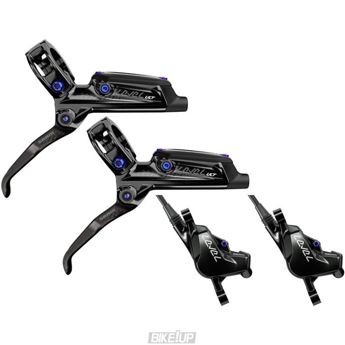 Гальма дискові SRAM Level Ultimate, Carbon Lever Rainbow Black Front 950mm