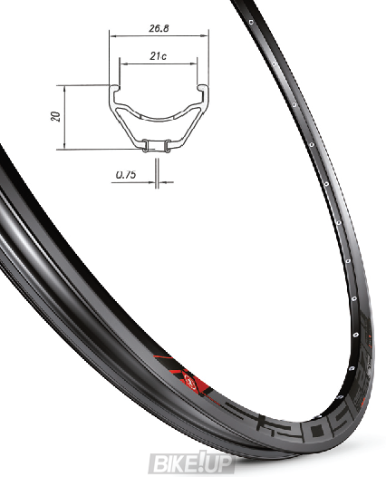 Обід Mach1 5.20 27,5&quot; 32 отв. для диск. торм, TLR, пістон, чорний FV/Presta