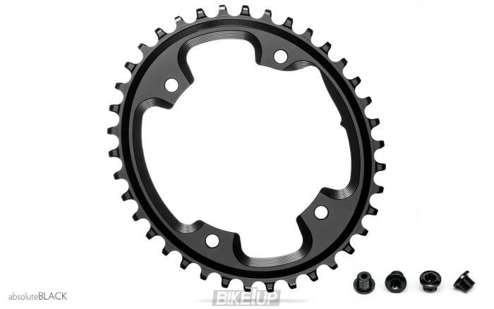 CX 1X Oval 110/4 зірка шатунів+ болти, 38T, Black