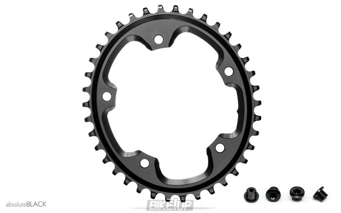 CX 1X Oval 110/5 зірка шатунів+ болти, 42T, Black