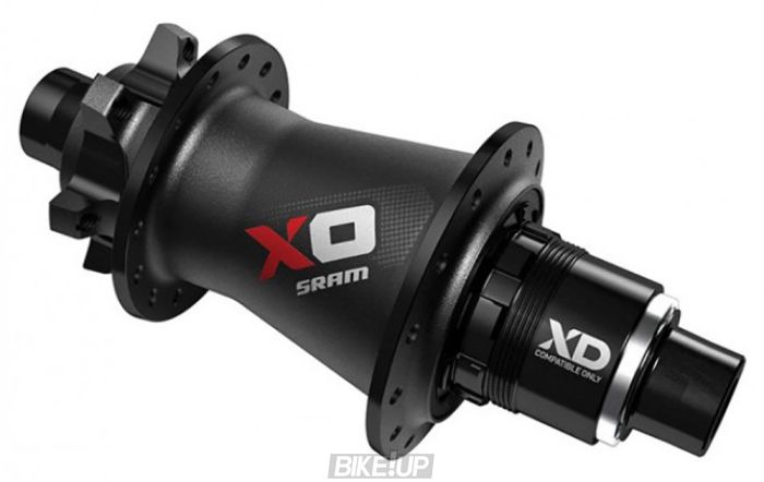 Втулка MTB Hub X0 DH Rear 6-Bolt Disc 32H Black/Red, XD Driver Body (11/12spd) (includes 12x150 & 12x157 Through Axle Caps) - A1