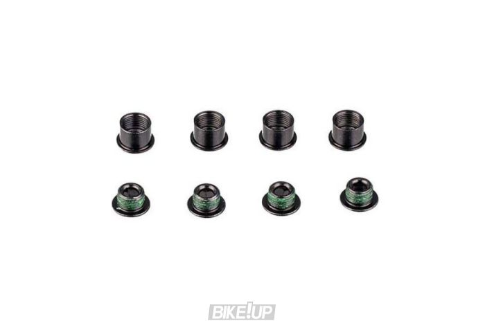 Сервисные запчасти CHAINRING BOLT KIT 4 STEEL BLACK