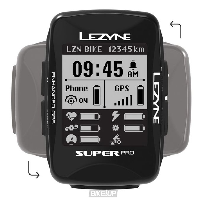 GPS компьютер Lezyne SUPER PRO GPS HRSC LOADED Чорний Y13