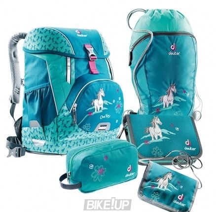Набір DEUTER OneTwoSet - Sneaker Bag колір 3037 petrol horse (3830116 OneTwo; 3890115 Sneaker Bag; 3890215 Chest Wallet; 3890416 Pencil Pouch; 2890315 Pencil box)