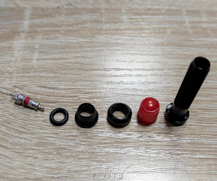 Bicycle tubeless valve BikeBros Schrader AV 35mm  Black Green